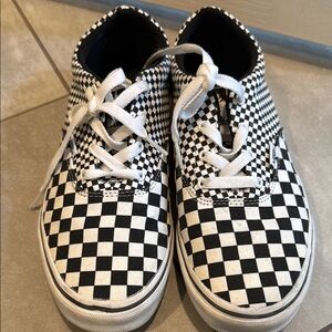 Vans Black and White Checkerboard Sneakers